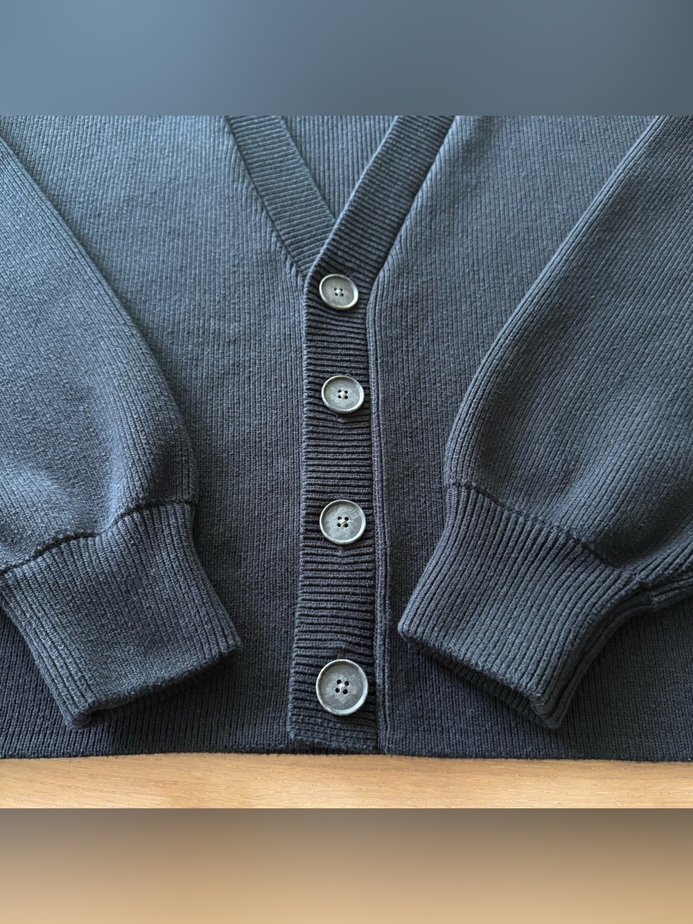 ALO Scholar Cardigan, Black, SMALL - Picture 7 of 8